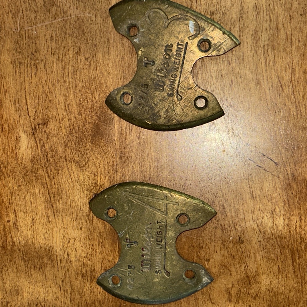 Vintage Wilson Swingweight Golf Sole Plates Persimmon Wood Replacement Lot